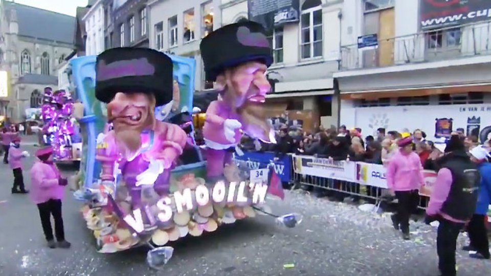 Antisemitský průvod v Belgii foto-youtube
